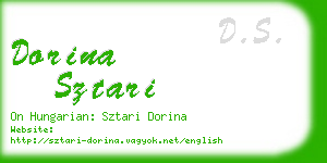 dorina sztari business card